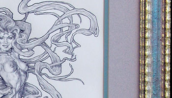 One of the nicer early pieces of mermaid art that still available.