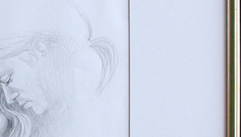 Pencil sketch art of a moment drawn from  life