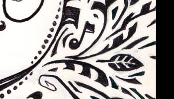 A page from the artist sketchbook on display in the online art portfolio.