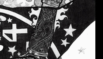 Surreal symbolism line art by Chris Eisenbraun.