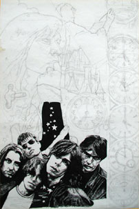 Surreal black and white art by an American artist.