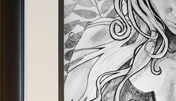 Woodcust engraving style is used to emphasize a rural, rustic feel -- commissioned acoustic CD cover art.