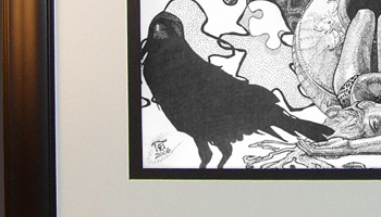 Original artist sketch for an acoustic CD cover art.