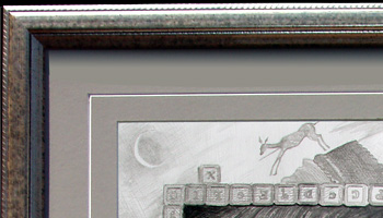 Original CD artwork for an Indie acoustic CD -- woodcut engraving style!