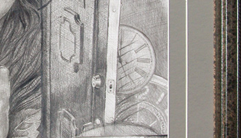 Specially commissioned CD cover art -- black & white woodcut engraving style.