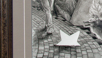 Original artist sketch for an acoustic CD cover art.