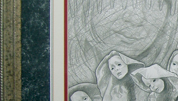 Woodcust engraving style is used to emphasize a rural, rustic feel -- commissioned acoustic CD cover art.