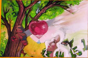 Behind the scenes: the creation of an original art canvas.