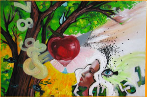 Surreal, original art canvas -- a look behind-the-scenes.