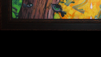 This oil painting on display in the fine art portfolio deals with the story of the garden.